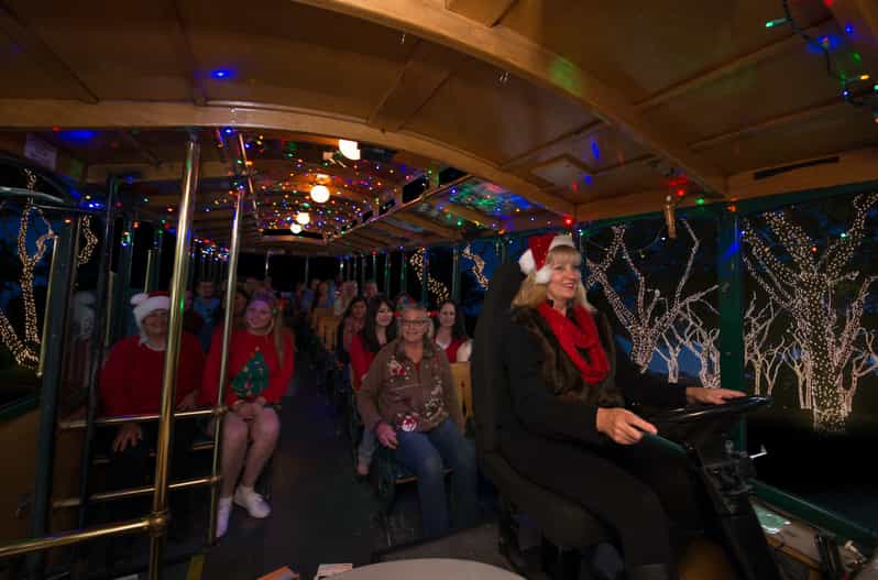 Boston: Holiday Sights and Festive Nights Trolley Tour - Boston after dark, from a heated trolley