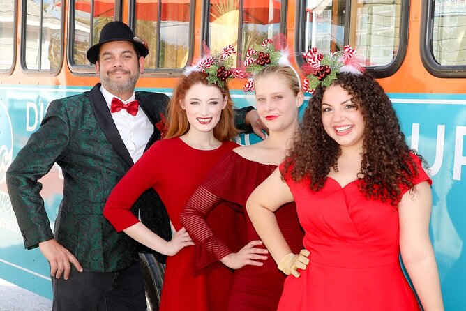 Christmas Carol Trolley Holiday Music & Lights Tour in Sarasota - Meeting Christmas Carol and The Trolley Troubadours