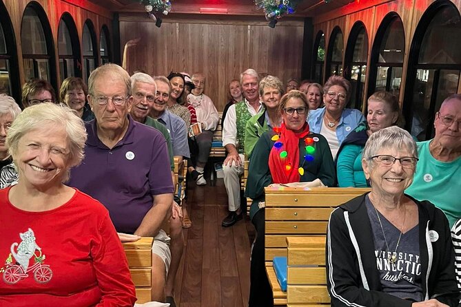 Christmas Carol Trolley Holiday Music & Lights Tour in Sarasota - The pre-boarding stop at the Trolley Cottage Gift Shop