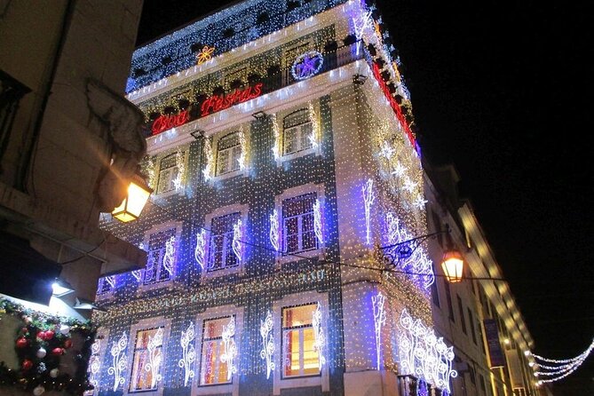 Christmas Lights Lisbon Tour with a Local in Private Eco Tuk Tuk - Chiado, cafés, shops, and grand old streets