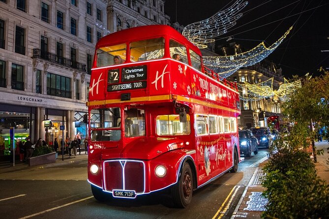 Christmas Lights Tour by Vintage Bus in London - London at Christmas from an open-top bus