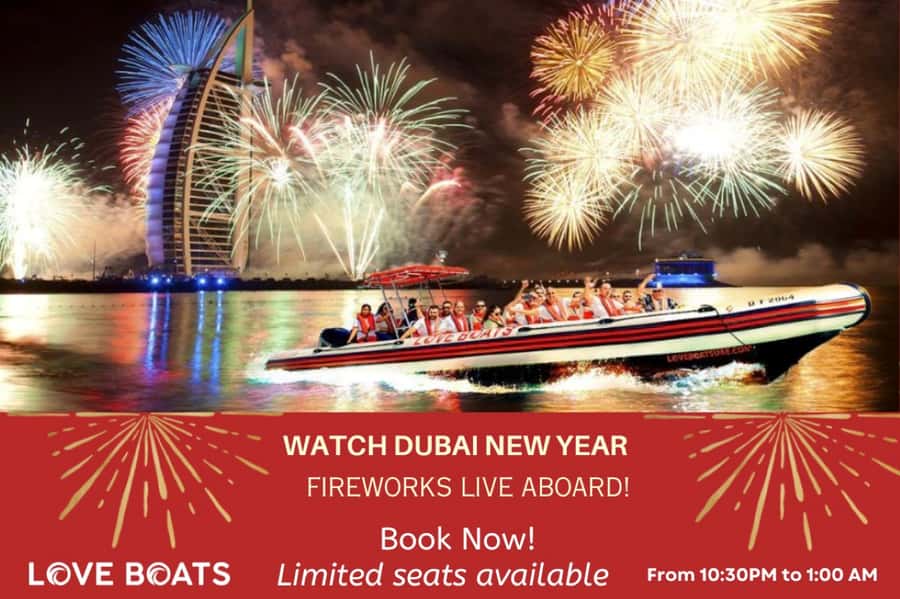 Dubai - New Year's Eve Fireworks show on a Speedboat - Key points before you book