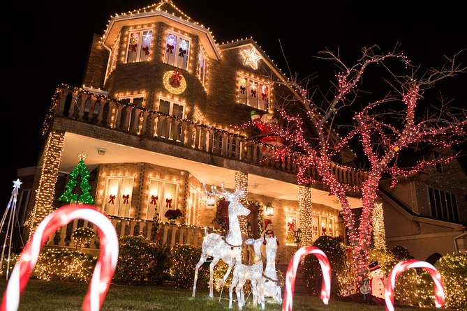 Dyker Heights Christmas Lights and NYC Skyline View Bus Tour - Walking through Dyker Heights for about an hour