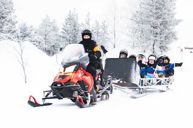 Family Snowmobile Safari from Santa Claus Village - Leaving Santa Claus Village for the forest trails