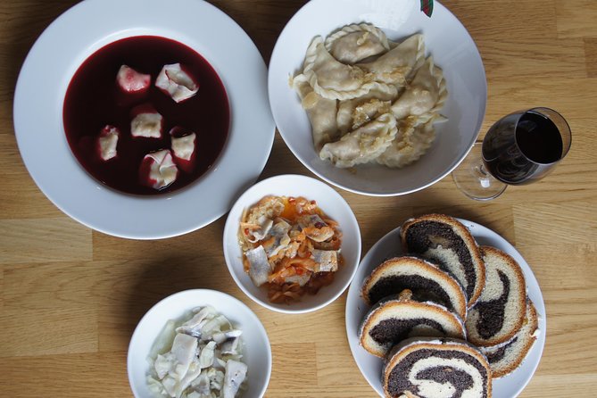 Flavours of Polish Christmas: 4 course dinner + cooking class - Beetroot soup and tiny mushroom dumplings