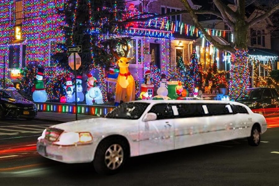 From Manhattan: Private Brooklyn Christmas Tour by Limousine - Walking through the Christmas displays
