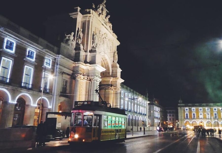 Lisbon: Private Christmas Lights Tour by Eco Tuk Tuk - Chiado’s lights, shops, and grand streets