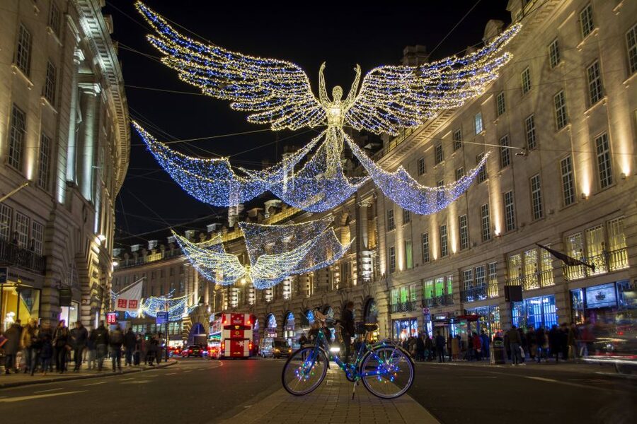 London Christmas Lights Bike Tour - Carnaby Street and Regent Street displays