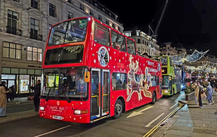 London: Christmas Lights Santa Sleigh Open-Top Tour - What this Christmas bus ride is really like