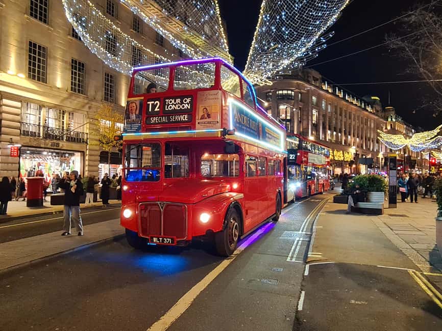 London: Christmas Lights Tour by Vintage Bus - What the guide adds to a 90-minute ride