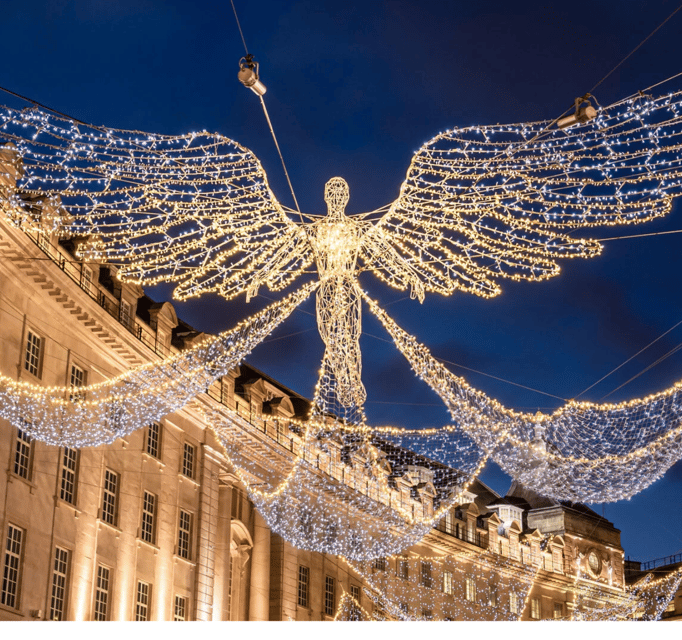 London: Christmas Lights Walking Tour - Covent Gardens playful decorations