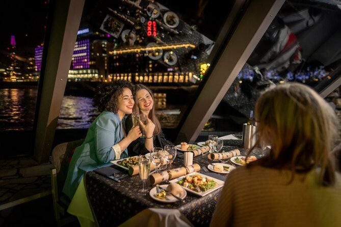 London: Christmas Party Dinner Cruise - Dancing after dessert, with music that may vary