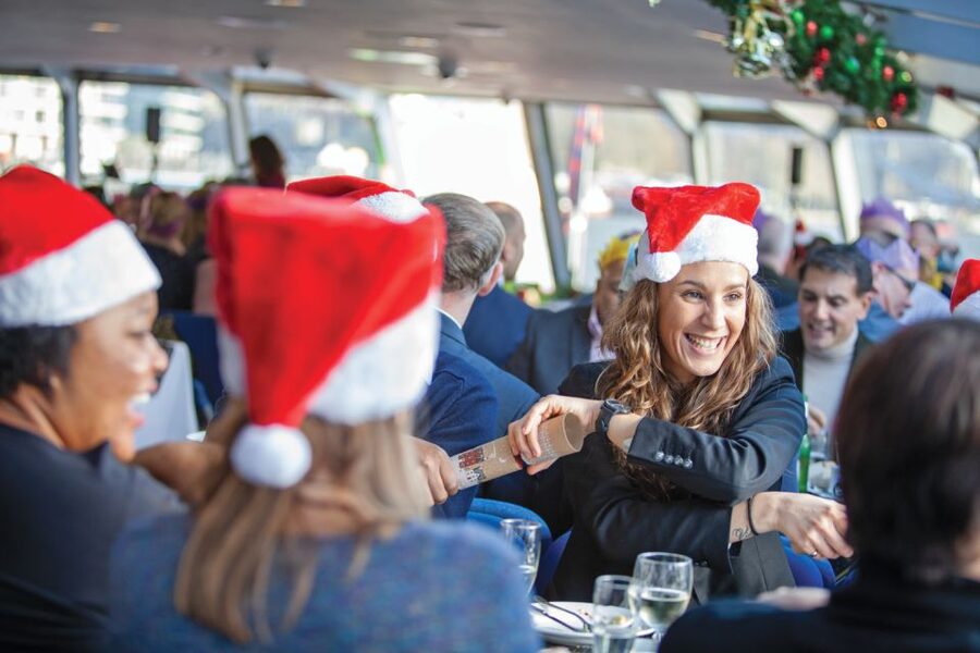 London: Christmas Party Lunch Cruise - Live music, dancing, and the social setup
