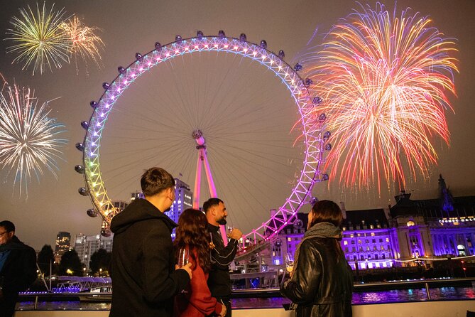 London New Year's Eve Dinner Cruise - The high viewing platform and HMS Belfast