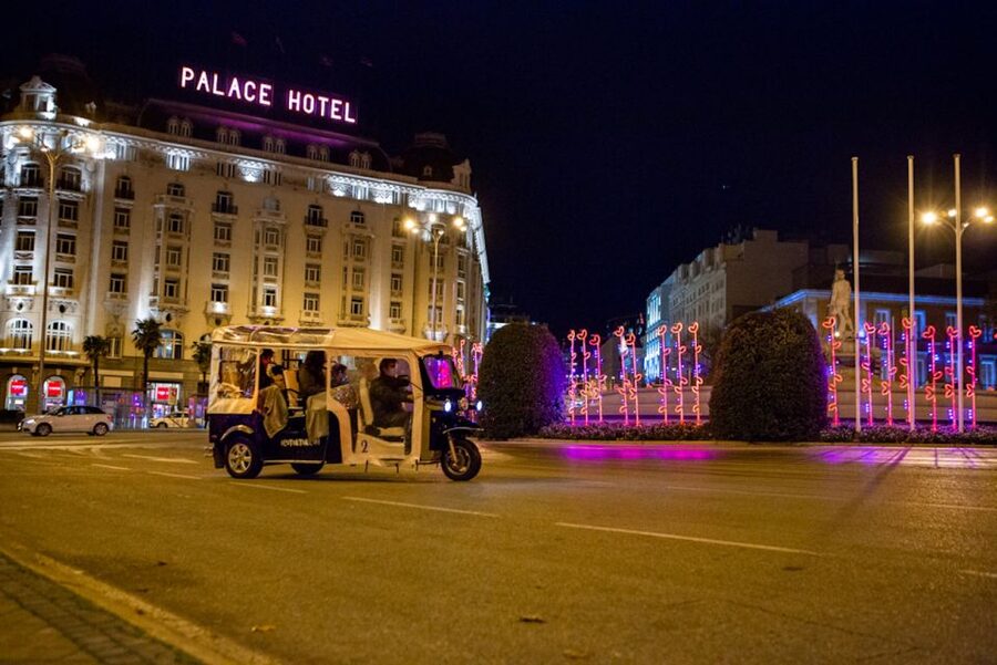 Madrid: Private Christmas Lights Tour by Eco Tuk-Tuk - Congress and the Fountain of Neptune