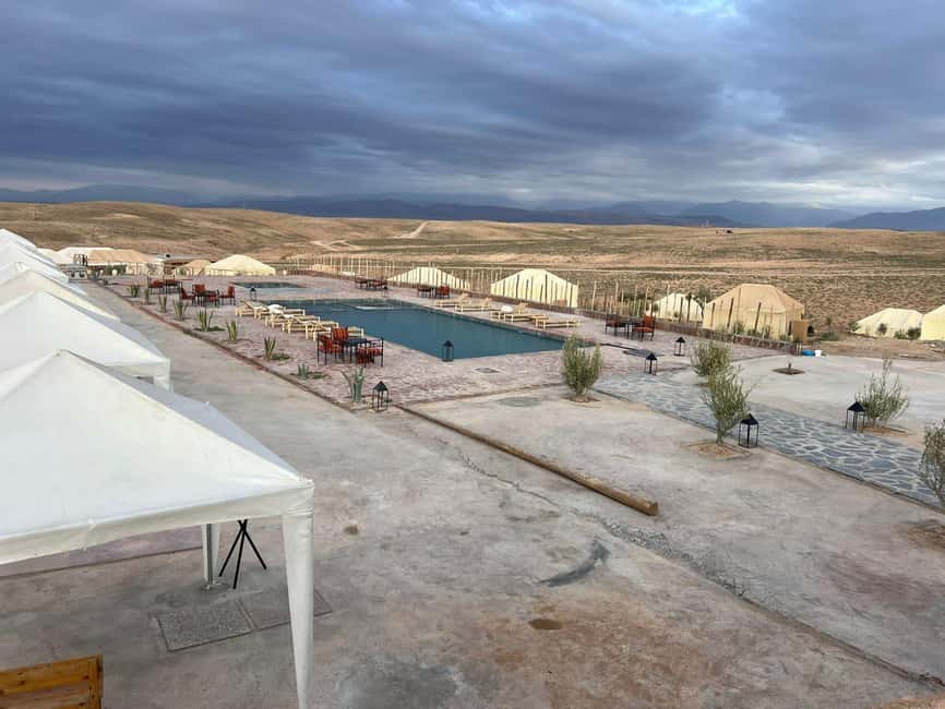 Magical New Year Eve Dinner in Agafay Desert with Overnight - Sunset over rocky dunes, with optional rides