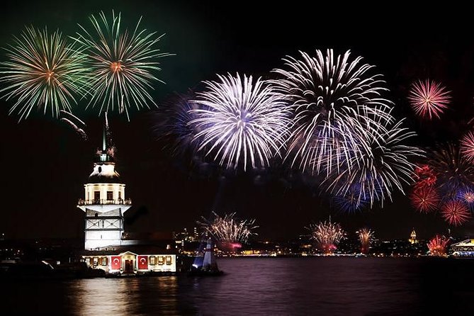 New Year's Eve dinner cruise & party on Bosphorus, Istanbul 2026 - The illuminated bridges and two-continent view