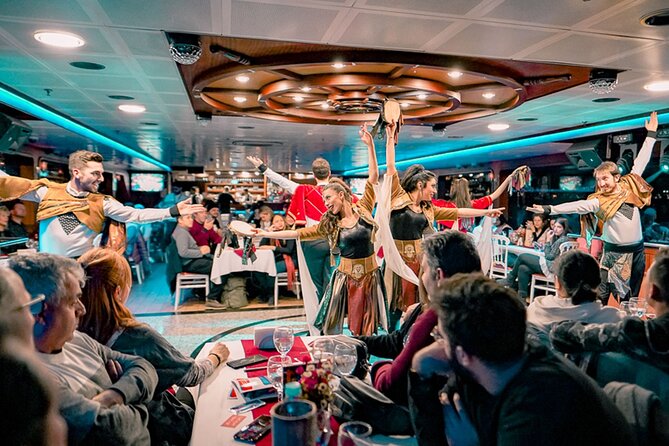 New Year's Party on the Bosphorus Dinner Cruise - Dolmabahce Palace begins the waterfront procession