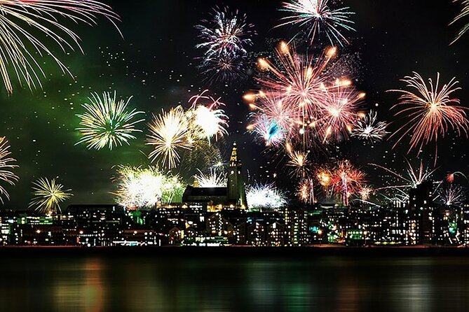 New Years Fireworks by Boat from Reykjavik - Leaving Old Harbour at 10:30 pm