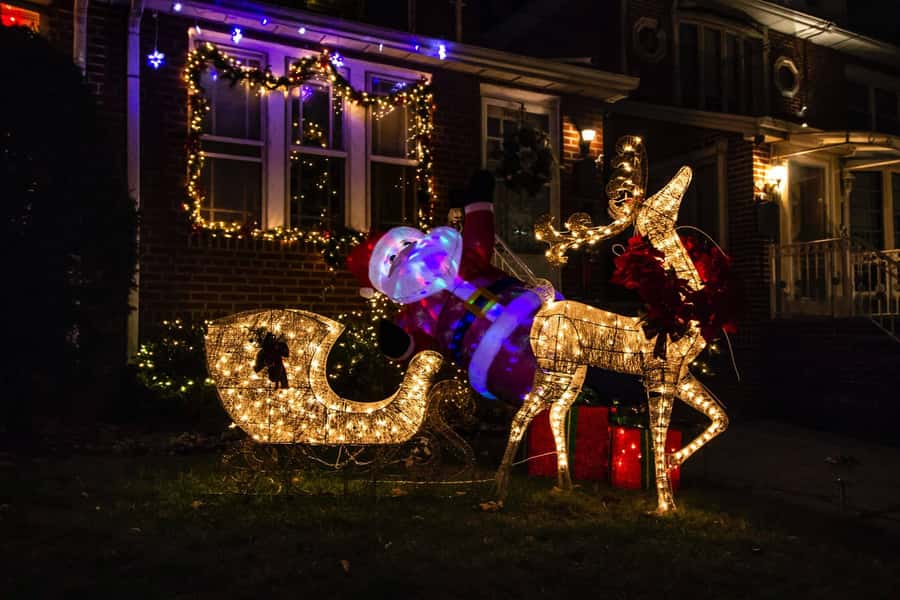 New York: Dyker Heights Christmas Lights Guided Tour - Passing Lower Manhattan on the way south