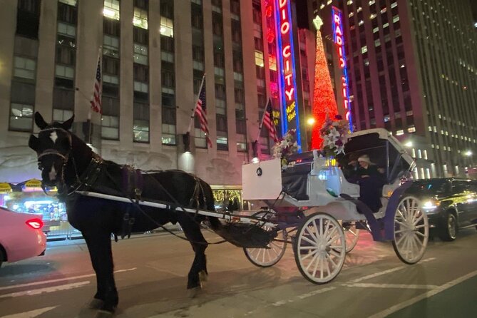 NYC Rockefeller Center Christmas Lights Horse Carriage Ride - Fifth Avenue’s decorated storefronts