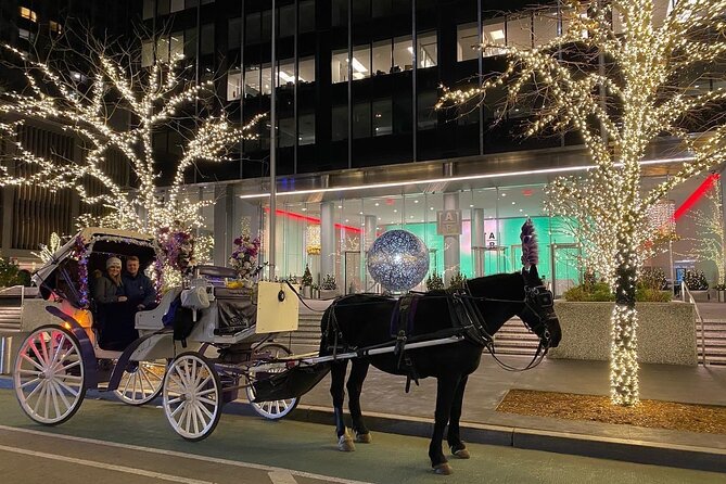 NYC Rockefeller Center Christmas Lights Horse Carriage Ride - St. Patrick’s Cathedral and Saks Fifth Avenue