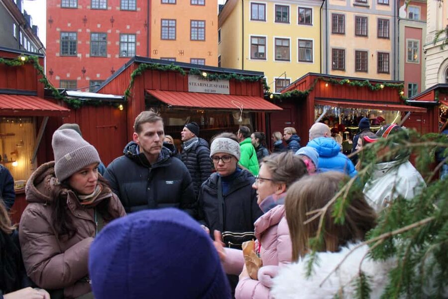 Stockholm: Christmas Traditions & Food Small Group Tour - Kungsträdgården after the lights come on