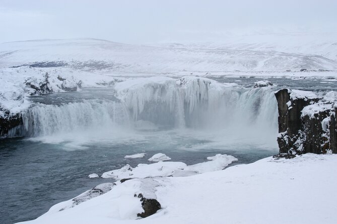 Winter Combo Godafoss Christmas House and The Forest Lagoon - Meeting point, timing, and weather planning